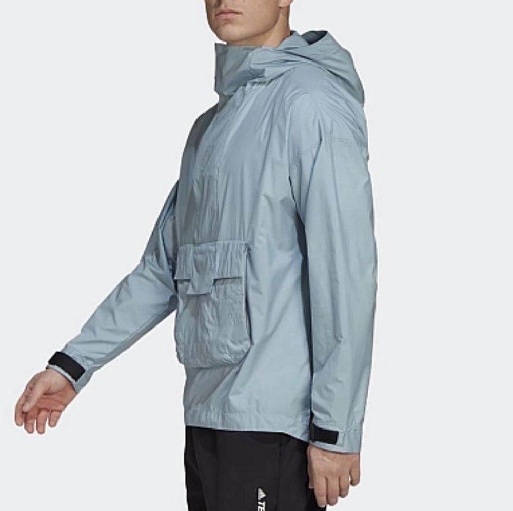 NWT Adidas Magic Grey TERREX Made To Be Remade Windbreaker Anorak XL - Picture 2 of 8